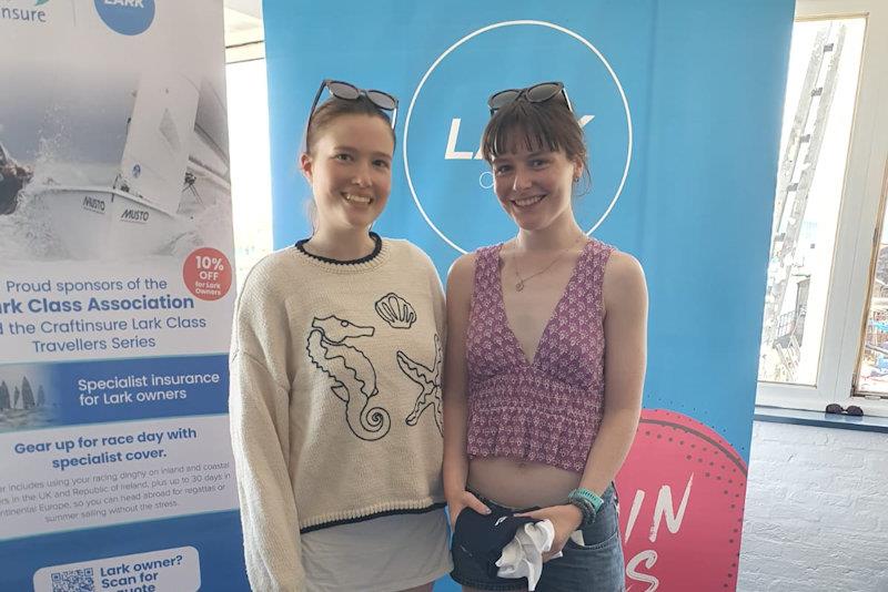 Hannah Carruthers and Isobel Stewart, first Youths - Craftinsure Lark open meeting at Weymouth SC photo copyright Nigel Hufton taken at Weymouth Sailing Club and featuring the Lark class