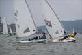 An American civil war breaks out as Sevenoaks School's Mac Raymond (101) puts the squeeze on Yiannis Scotiniadis during the KSSA Mid-Summer Regatta at Medway