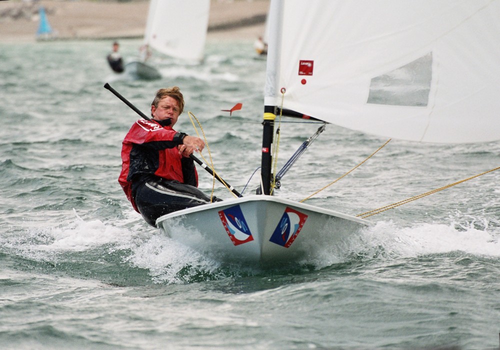 Mark Littlejohn wins the Lancing Laser open photo copyright Warwick Baker taken at Lancing Sailing Club and featuring the ILCA 7 class