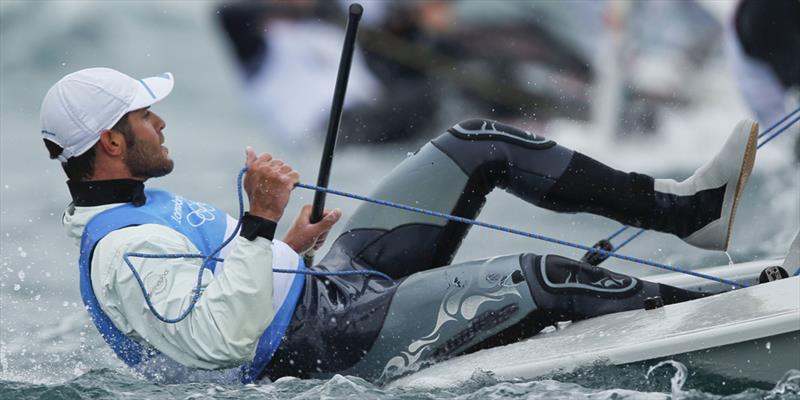 Pavlos Kontides at London 2012 photo copyright onEdition taken at Weymouth & Portland Sailing Academy and featuring the ILCA 7 class