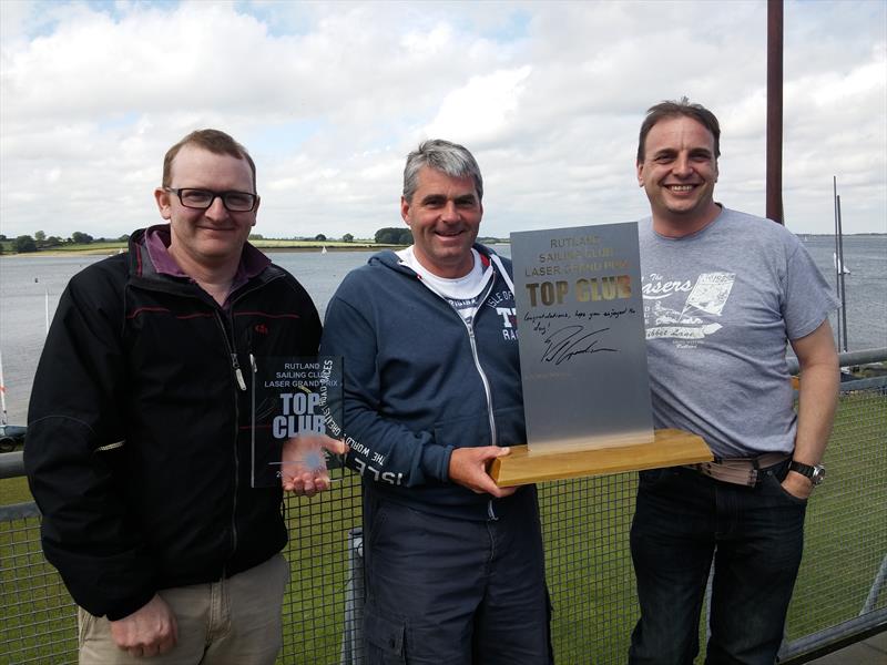 A jubilant Rutland Laser Fleet - winners of the Top Club prize - photo © Evan Williams