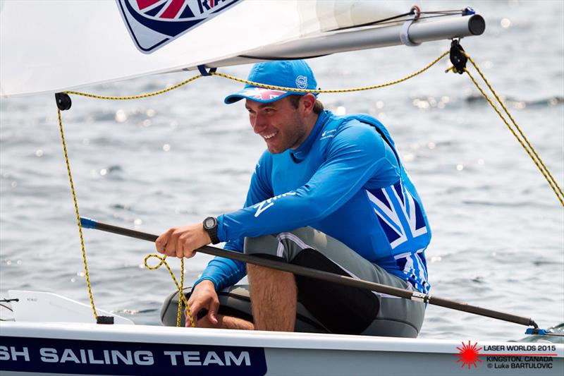 Lorenzo Brando Chiavarini (GBR) on day 4 of the Laser Standard Men's Worlds photo copyright Luka Bartulovic / SailingShot taken at CORK and featuring the ILCA 7 class