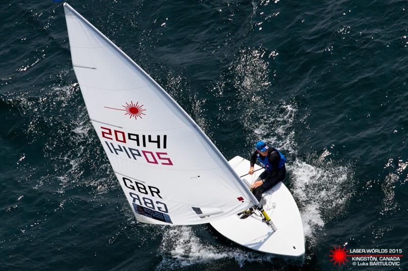 Nick Thompson on day 6 of the Laser Standard Men's Worlds - photo © Luka Bartulovic / SailingShot