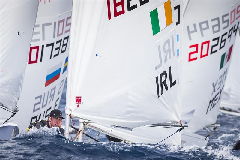 Finn Lynch sailing his Laser photo copyright David Branigan / www.oceansport.ie taken at Irish Sailing Association and featuring the ILCA 7 class