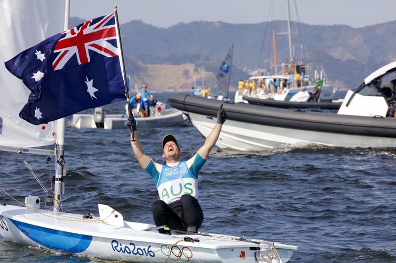 Gold for Tom Burton (AUS) in the Laser class at the Rio 2016 Olympic Sailing Competition - photo © Sailing Energy / World Sailing