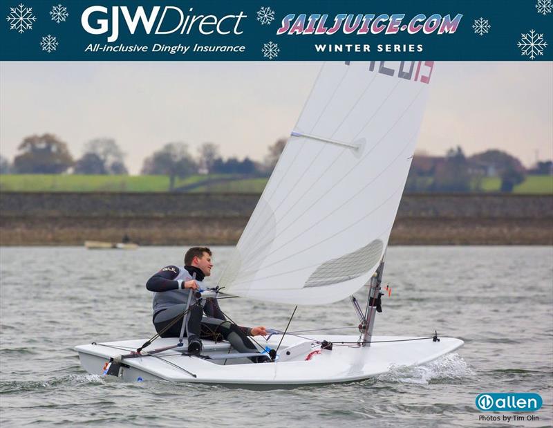 Craig Williamson wins the GJW Direct Sailjuice Winter Series Fernhurst Books Draycote Dash photo copyright Tim Olin / Allen Brothers taken at Draycote Water Sailing Club and featuring the ILCA 7 class