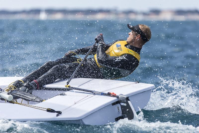 Tom Burton at Sailing World Cup Hyeres photo copyright Beau Outteridge taken at Australian Sailing and featuring the ILCA 7 class