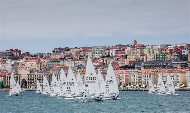 Sailing in the City on day 4 of the World Cup Series Final in Santander photo copyright Jesus Renedo / Sailing Energy / World Sailing taken at  and featuring the ILCA 7 class