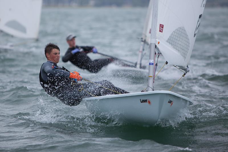 Jo Drake taking to the Standard in impressive style: Overall winner and 1st U19 in the Royal Lymington Yacht Club Youth Laser Open photo copyright Christine Spreiter taken at Royal Lymington Yacht Club and featuring the ILCA 7 class