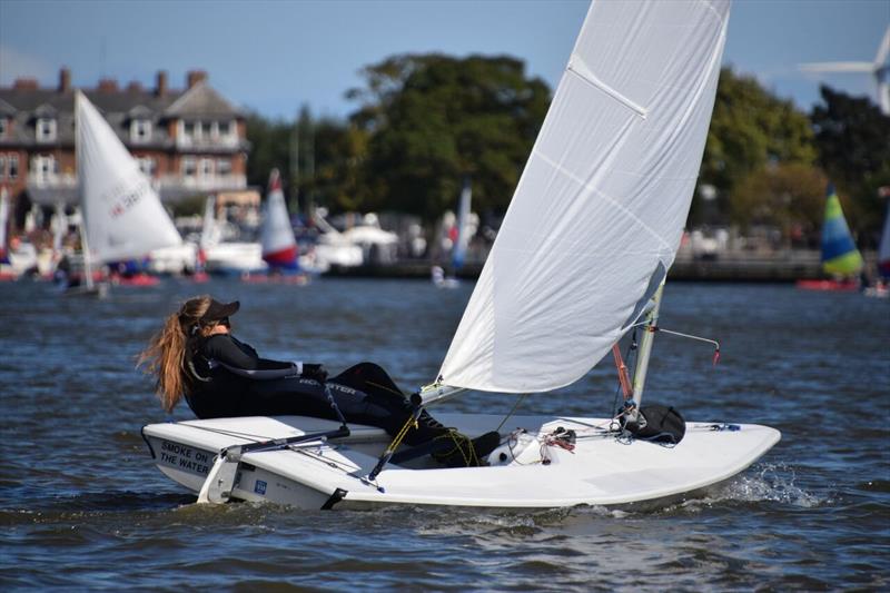 Abi Holden, winner of the Laser series at the Broadland Youth Regatta - photo © Trish Barnes