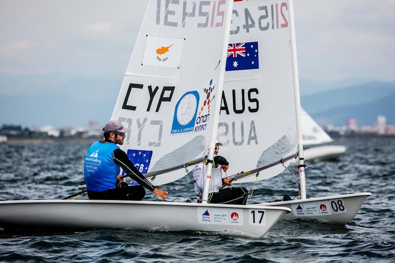 Pavlos Kontides (CYP) on day 2 of 2017-18 World Cup Series in Gamagori, Japan photo copyright Jesus Renedo / Sailing Energy / World Sailing taken at  and featuring the ILCA 7 class