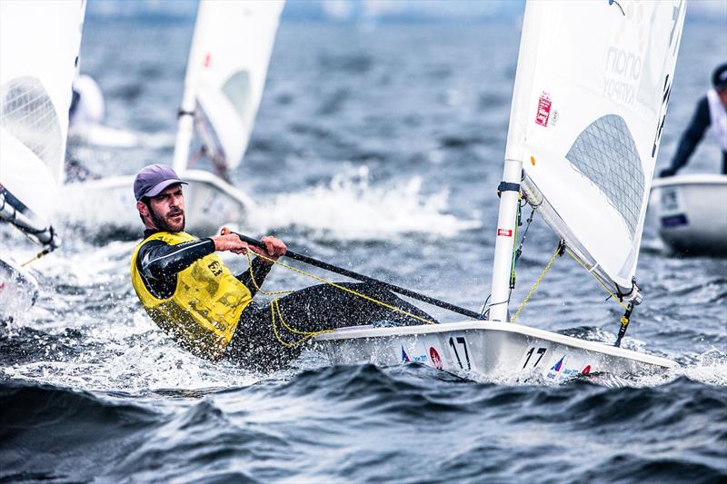 Pavlos Kontides (CYP) at the 2017-18 World Cup Series in Gamagori, Japan photo copyright Jesus Renedo / Sailing Energy / World Sailing taken at  and featuring the ILCA 7 class