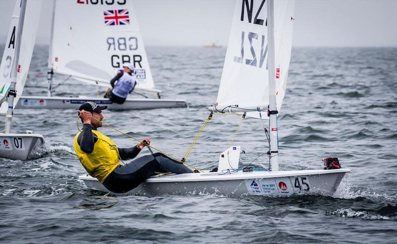 Laser Champion Sam Meech (NZL) at 2017-18 World Cup Series in Gamagori, Japan photo copyright Jesus Renedo / Sailing Energy / World Sailing taken at  and featuring the ILCA 7 class