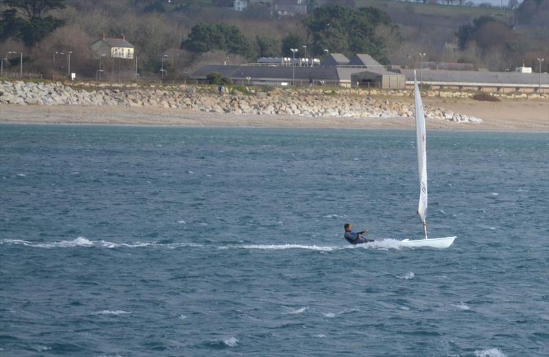 Is this a Laser hitting 18.6 knots? photo copyright Jonathan Miles / Sailing Southwest taken at Penzance Sailing Club and featuring the ILCA 7 class