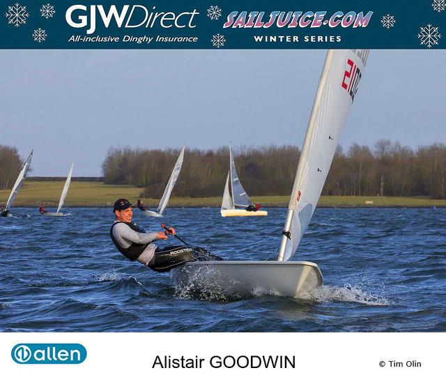 Alistair Goodwin during the GJW Direct SailJuice Winter Series photo copyright Tim Olin / www.olinphoto.co.uk taken at Oxford Sailing Club and featuring the ILCA 7 class