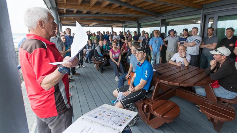 Briefing during the Laser Masters at Parkstone - photo © Ian Roman / www.ianroman.com