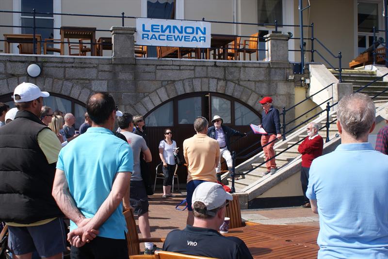 Briefing at the RStGYC with RO Harry Gallagher during the Lennon Irish Laser Masters - photo © Heather King