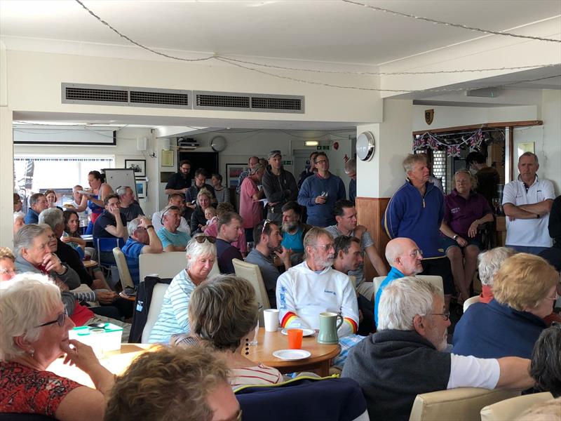 A busy clubhouse during the Laser Performance Masters Qualifier at Stokes Bay photo copyright Simon Ogden taken at Stokes Bay Sailing Club and featuring the ILCA 7 class