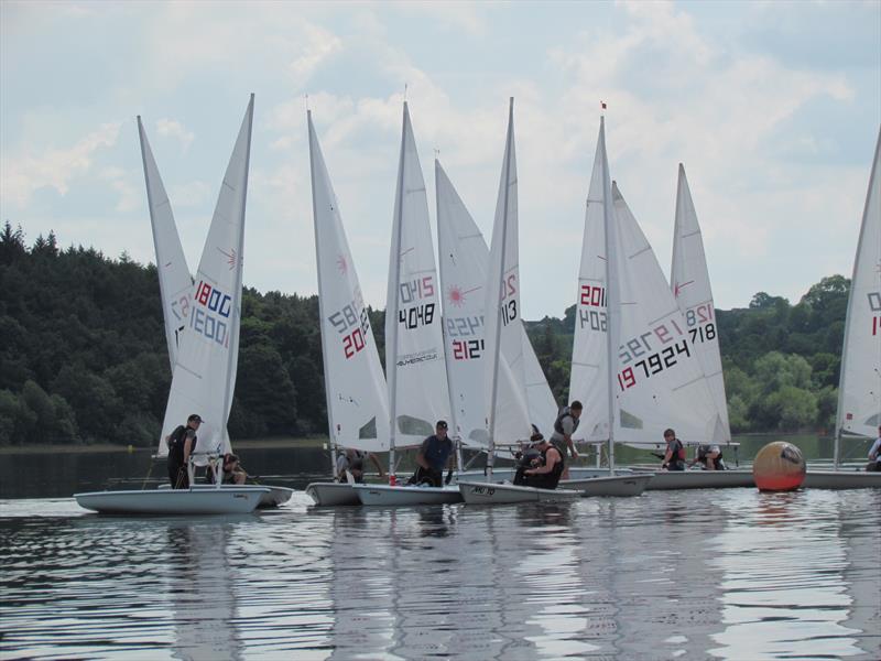 The rest of the fleet catch up during race 2 at the Ogston Laser Grand Prix - photo © Dave Basford