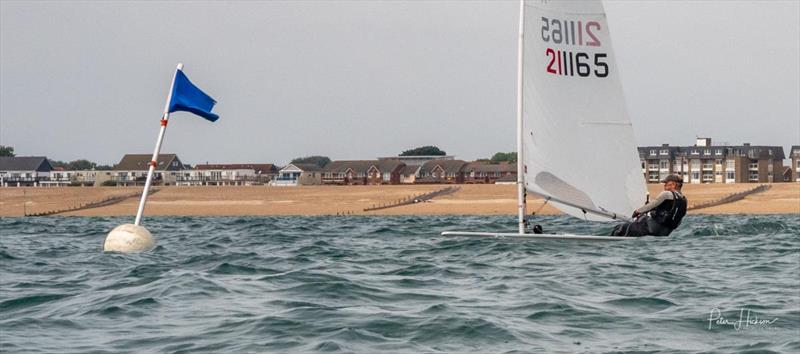 Mark Lyttle wins the Standard fleet in the Laser Masters Nationals at Hayling Island - photo © Peter Hickson / HISC