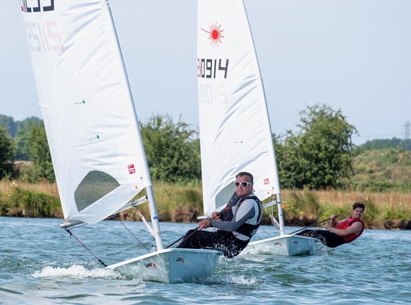 Richard Mason and Craig Williamson during the Notts County SC Laser Open photo copyright David Eberlin taken at Notts County Sailing Club and featuring the ILCA 7 class