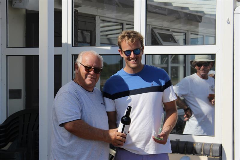 Sam Petty wins the Standard fleet in the Keyhaven Laser Open photo copyright Darren Willis taken at Keyhaven Yacht Club and featuring the ILCA 7 class