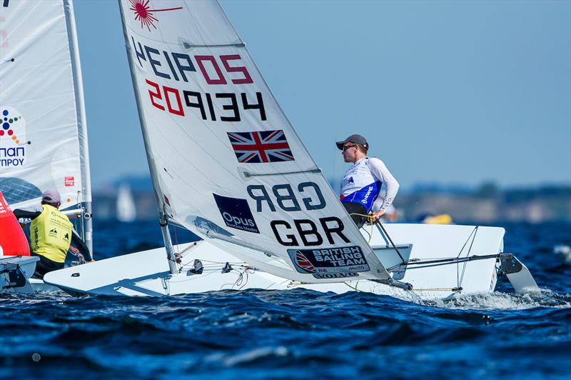 Elliot Hanson during the Laser Standard Medal Race in the Hempel Sailing World Championships 2018 at Aarhus  photo copyright Sailing Energy / World Sailing taken at Sailing Aarhus and featuring the ILCA 7 class