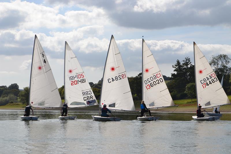 Light breeze and tight racing during the Sutton Bingham Laser GP photo copyright Saffron Gallagher taken at Sutton Bingham Sailing Club and featuring the ILCA 7 class