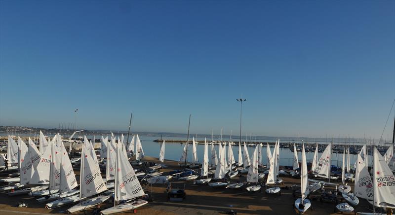 Tranquil conditions at WPNSA for the Noble Marine Laser Autumn Qualifier photo copyright Andy Beck taken at Weymouth & Portland Sailing Academy and featuring the ILCA 7 class