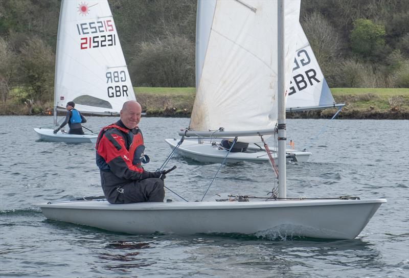 Host club Commodore Adrian Jones taking part in the Laser Masters at Notts County photo copyright David Eberlin taken at Notts County Sailing Club and featuring the ILCA 7 class