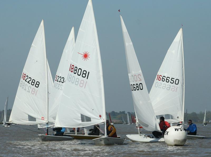 Lasers at the Waldringfield Sailing Club Easter Egg photo copyright Alexis Smith taken at Waldringfield Sailing Club and featuring the ILCA 7 class