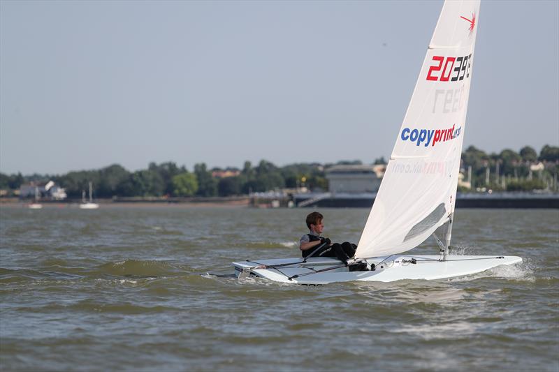 Pierce Seward kept it flat and fast to win all three races in the KSSA Mid-Summer Regatta 2019 at Medway YC - photo © Jon Bentman