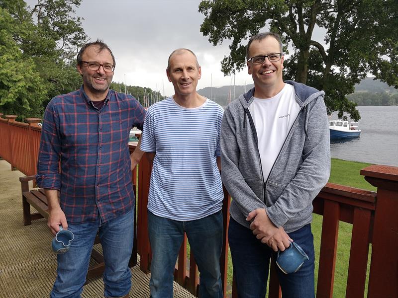 Prize winners in the Laser Lakeland & Border event at Ullswater (l-r) Jon Abbatt, Stuart Bellfield, Tim Keithley photo copyright Sue Giles taken at Ullswater Yacht Club and featuring the ILCA 7 class