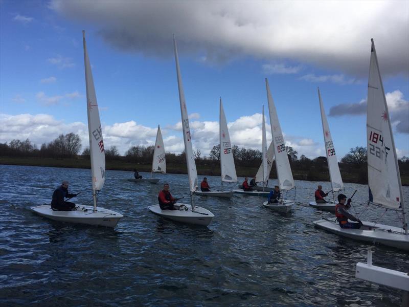 Countdown on 40 seconds to go during the Sunday Laser racing at Maidenhead photo copyright James Gladwym taken at Maidenhead Sailing Club and featuring the ILCA 7 class