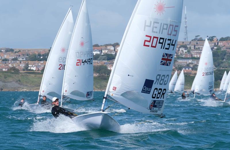 Elliot Hanson during the UKLA ILCA 7 Nationals at the WPNSA photo copyright Sam Pearce taken at Weymouth & Portland Sailing Academy and featuring the ILCA 7 class