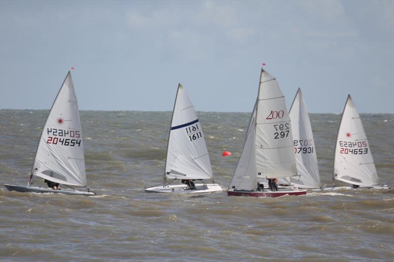 Neale Farr (204654) leads this mid-field pack during the Dyson Dash photo copyright Adrian Trice taken at Broadstairs Sailing Club and featuring the ILCA 7 class