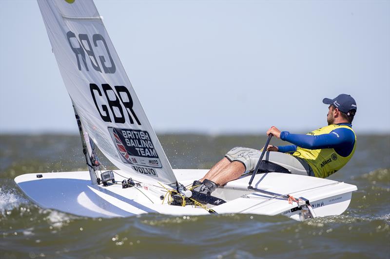 Great Britain's Lorenzo Chiavarini wins the Laser class at the Hempel World Cup Series - Allianz Regatta in Medemblik photo copyright Sander van der Borch / Allianz Regatta taken at Regatta Center Medemblik and featuring the ILCA 7 class