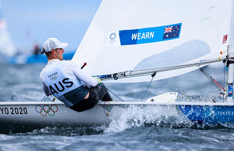 Matt Wearn (AUS) in the Laser / ILCA 7 fleet on Tokyo 2020 Olympic Sailing Competition Day 3 photo copyright Sailing Energy / World Sailing taken at  and featuring the ILCA 7 class