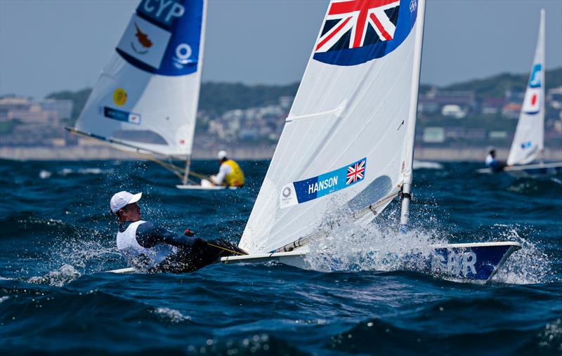 Elliot Hanson in the Men's ILCA 7 on Tokyo 2020 Olympic Sailing Competition Day 5 photo copyright Sailing Energy / World Sailing taken at  and featuring the ILCA 7 class
