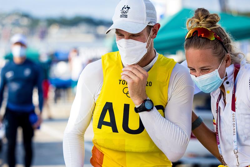 Matt Wearn assured of Laser Gold on day 6 of the Tokyo 2020 Olympic Sailing Competition - photo © Sailing Energy / World Sailing