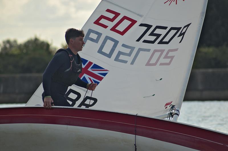 Simon Hamment rolls his way to victory in the weekend standings during the ILCA Thames Valley Grand Prix Series at Brent Reservoir photo copyright Marc Heritier taken at Wembley Sailing Club and featuring the ILCA 7 class