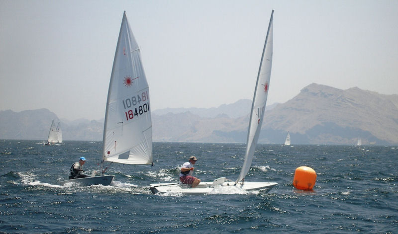 Racing in the Volvo Oman Laser Nationals at the Ras al Hamra Recreation Centre photo copyright Stephen Rice taken at Ras al Hamra Boat Club and featuring the ILCA 7 class