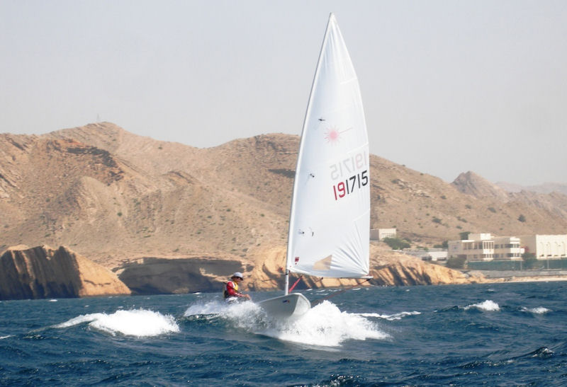 Racing in the Volvo Oman Laser Nationals at the Ras al Hamra Recreation Centre photo copyright Stephen Rice taken at Ras al Hamra Boat Club and featuring the ILCA 7 class