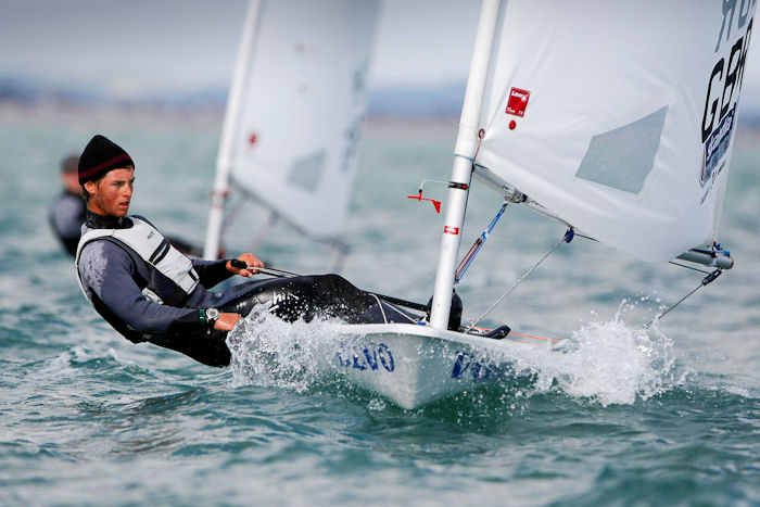 Alex Mills Barton on day 2 of the RYA Volvo Youth Nationals photo copyright Paul Wyeth / www.pwpictures.com taken at Hayling Island Sailing Club and featuring the ILCA 7 class