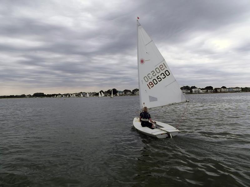 Heading home after the Laser South Coast Grand Prix at Mudeford photo copyright Mike Roach taken at Mudeford Sailing Club and featuring the ILCA 7 class