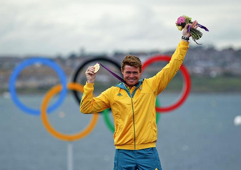 Tom Slingsby (AUS) who won the Gold Medal today, 06.08.12, in the Medal Race Men's One Person Dinghy (Laser) event in The London 2012 Olympic Sailing Competition - photo © onEdition