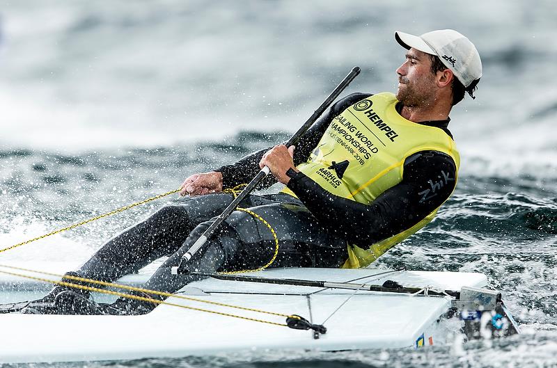 Sam Meech (NZL) - Laser - Day 4 - Hempel Sailing World Championships, Aarhus - August 2018 photo copyright Sailing Energy / World Sailing taken at  and featuring the ILCA 7 class