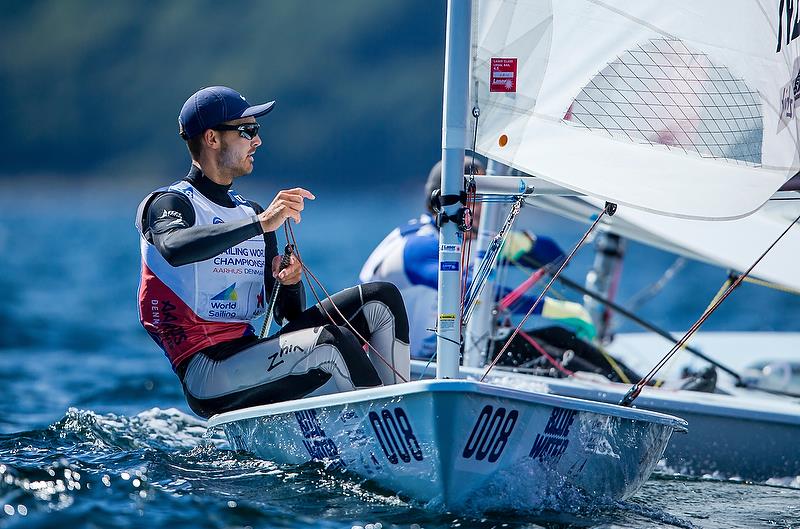 Tom Saunders (NZL) - Laser - Day 8 - Hempel Sailing World Championships 2018 - Aarhus, Denmark, August 2018 photo copyright Sailing Energy / World Sailing taken at  and featuring the ILCA 7 class