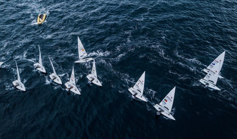 Laser fleet - World Cup Series Enoshima photo copyright Sailing Energy / World Sailing taken at  and featuring the ILCA 7 class