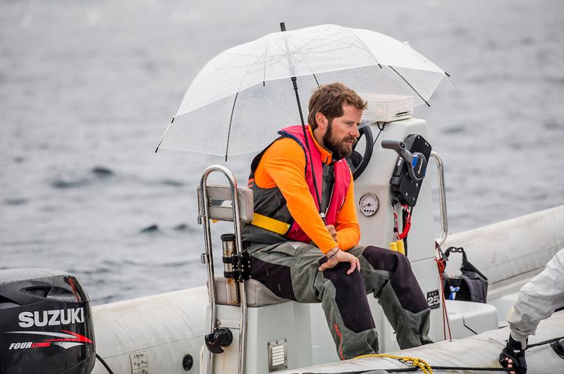 Light winds and rain for Lasers on Day 4 at World Cup Series Enoshima photo copyright Sailing Energy / World Sailing taken at  and featuring the ILCA 7 class